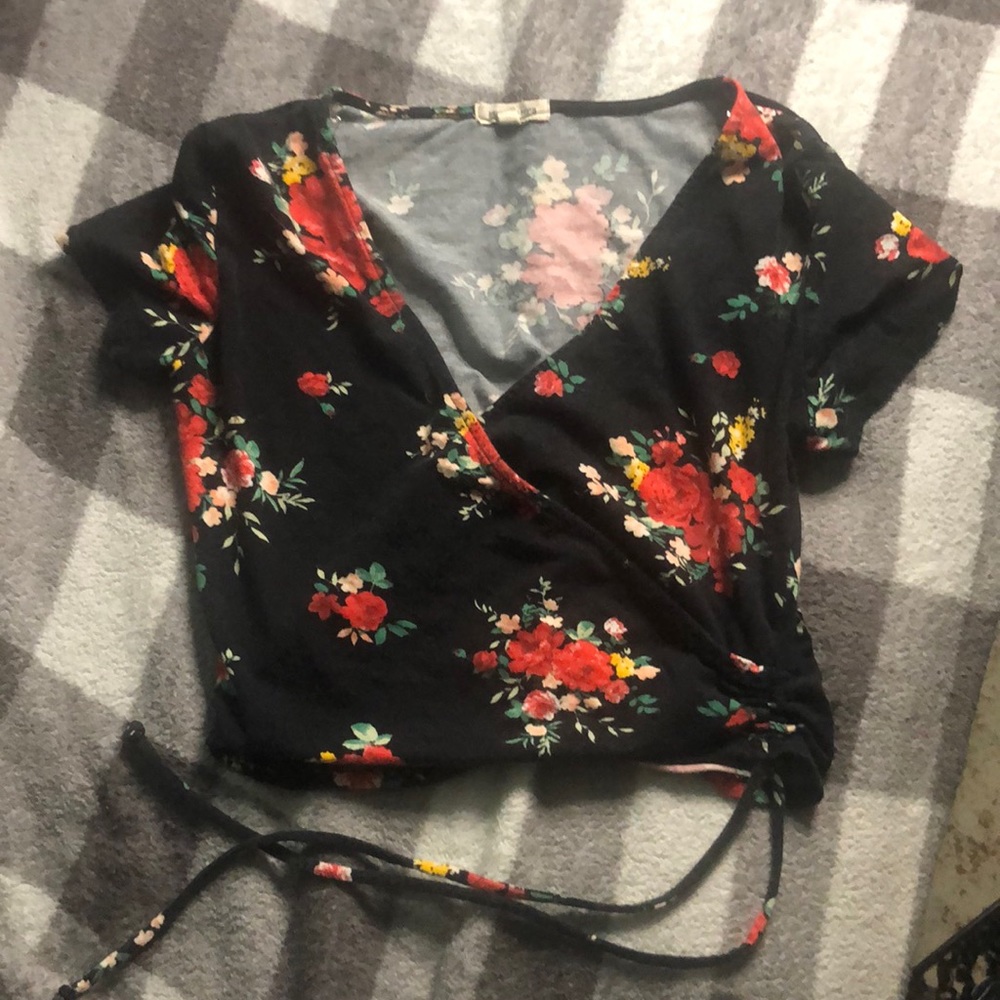 Red and Black Floral Top !!